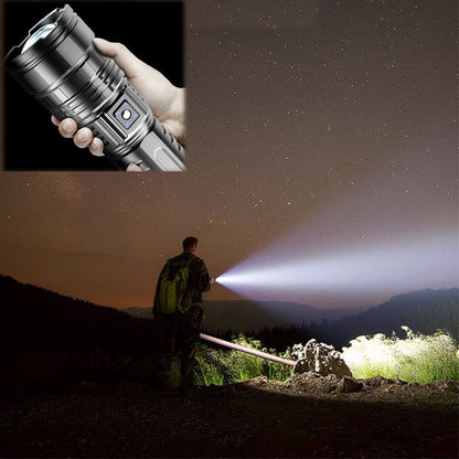 🔦Multifunctional White Laser Telescopic Zoom Tactical Flashlight